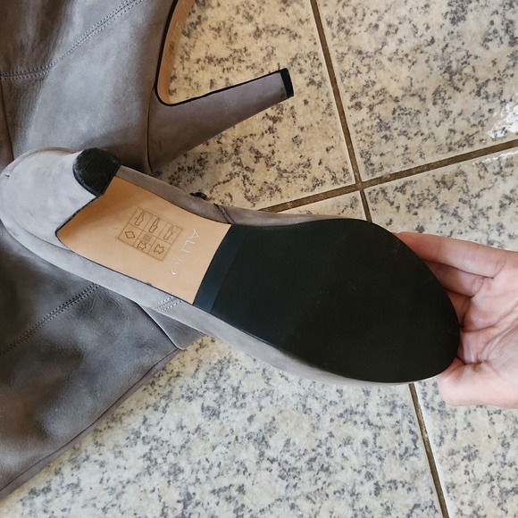 ALDO GREY SUEDE OVER THE KNEE BOOTS - Picture 4 of 5